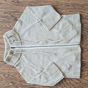 Gap Cropped Sleeve Zip Up Cardigan - Women's Size M